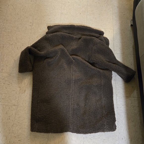 Zara Teddy Coat Size Medium Brown - Picture 3 of 5